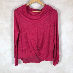 Red Cowl Neck Sweater Juniors NEW Size Large